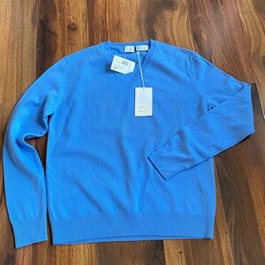 TSE 100% Cashmere Classic Long Sleeve V-Neck Lightweight Sweater Versailles